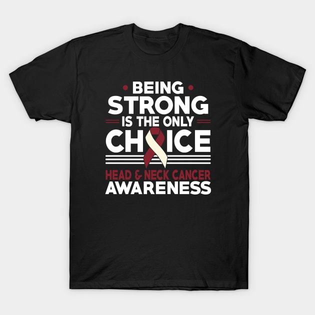 For My Hero Head & Neck Cancer Awareness Ribbon Heart T-Shirt by mateobarkley67